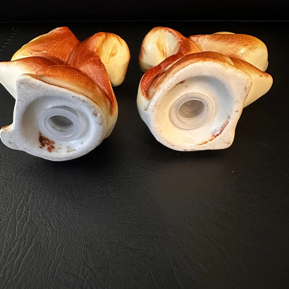Vintage Ceramic‎ Squirrel Salt & Pepper Shaker Set Beige Woodland Mid Century